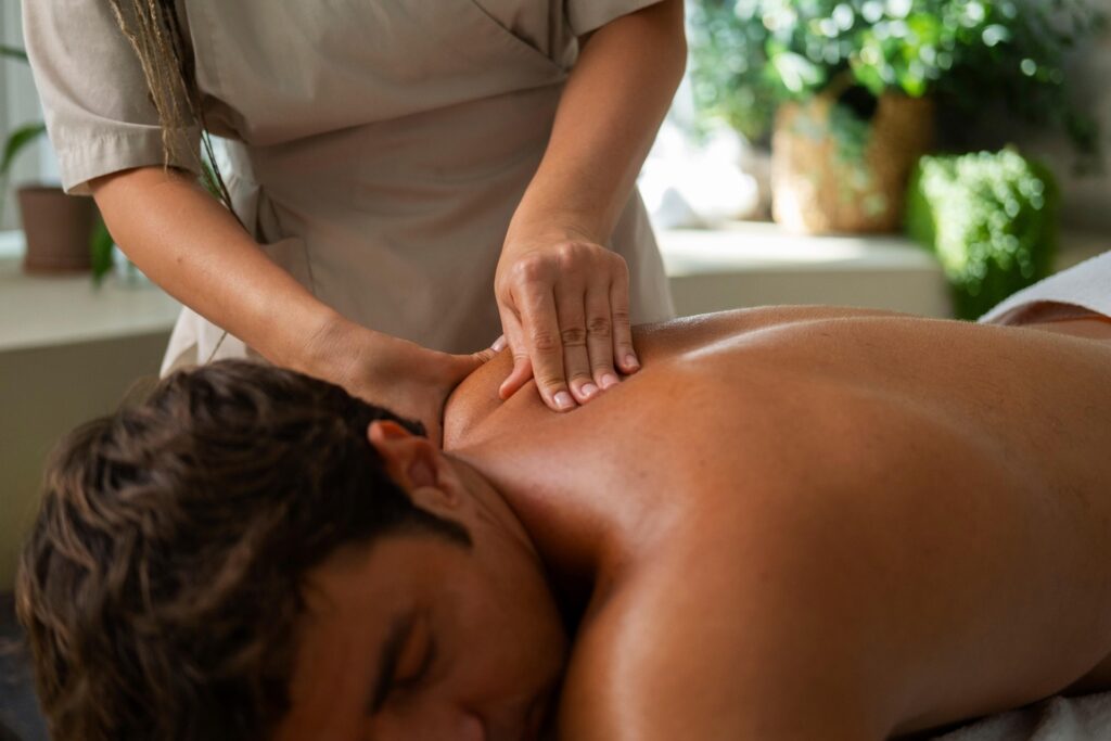 Person getting a massage